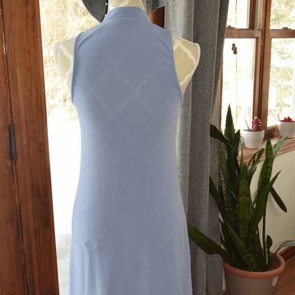 Blue mock neck dress - Picture 6 of 8